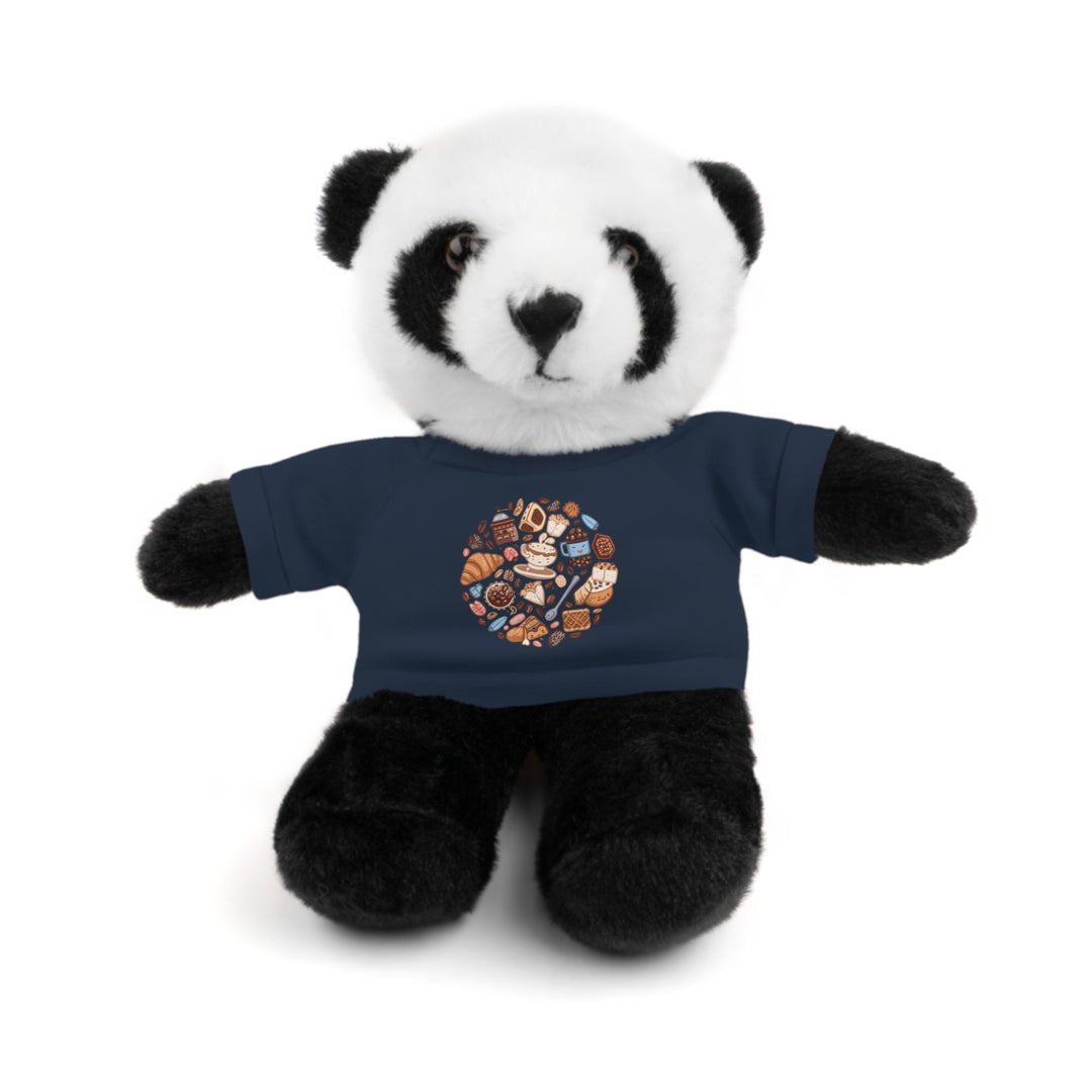 Custom Stuffed Animal w/ Coffee & Dessert Tee – Cute Plush Gift 8”