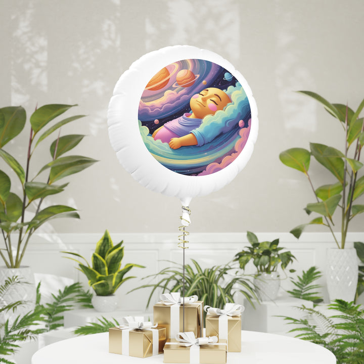 Custom Cosmic Baby Mylar Helium Balloon – Dreamy Pastel Galaxy Design