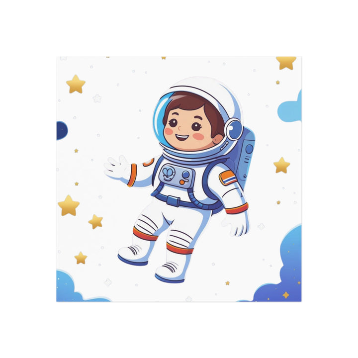 Personalized Space Astronaut Square Magnet – Fun Kids Decor & Gifts