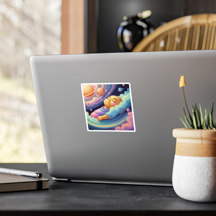 Cosmic Baby Dream Vinyl Kiss-Cut Sticker – Cute Galaxy Art for Laptops & More
