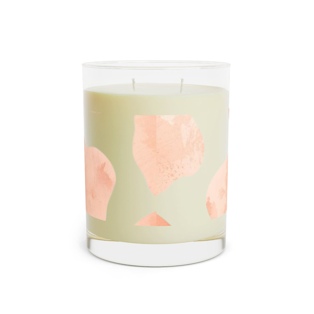 Modern Blush Watercolor Scented Candle 11oz – Soy, Long Burn, Gift-Ready
