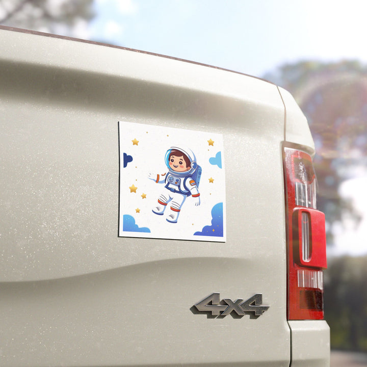 Custom Car Magnet – Cute Space Astronaut Kids Design, Weatherproof & Removable