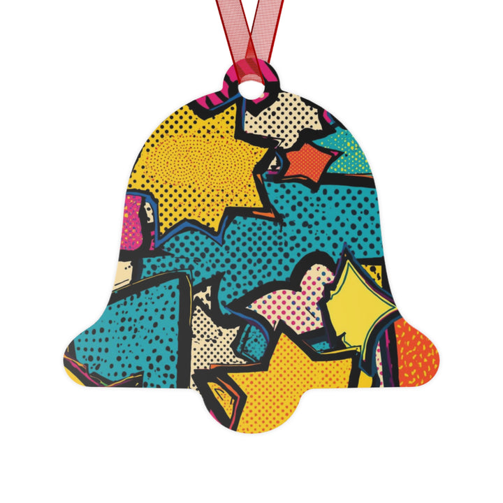 Pop Art Comic Metal Ornament – Custom, Glossy, Chic Holiday Decor Gift