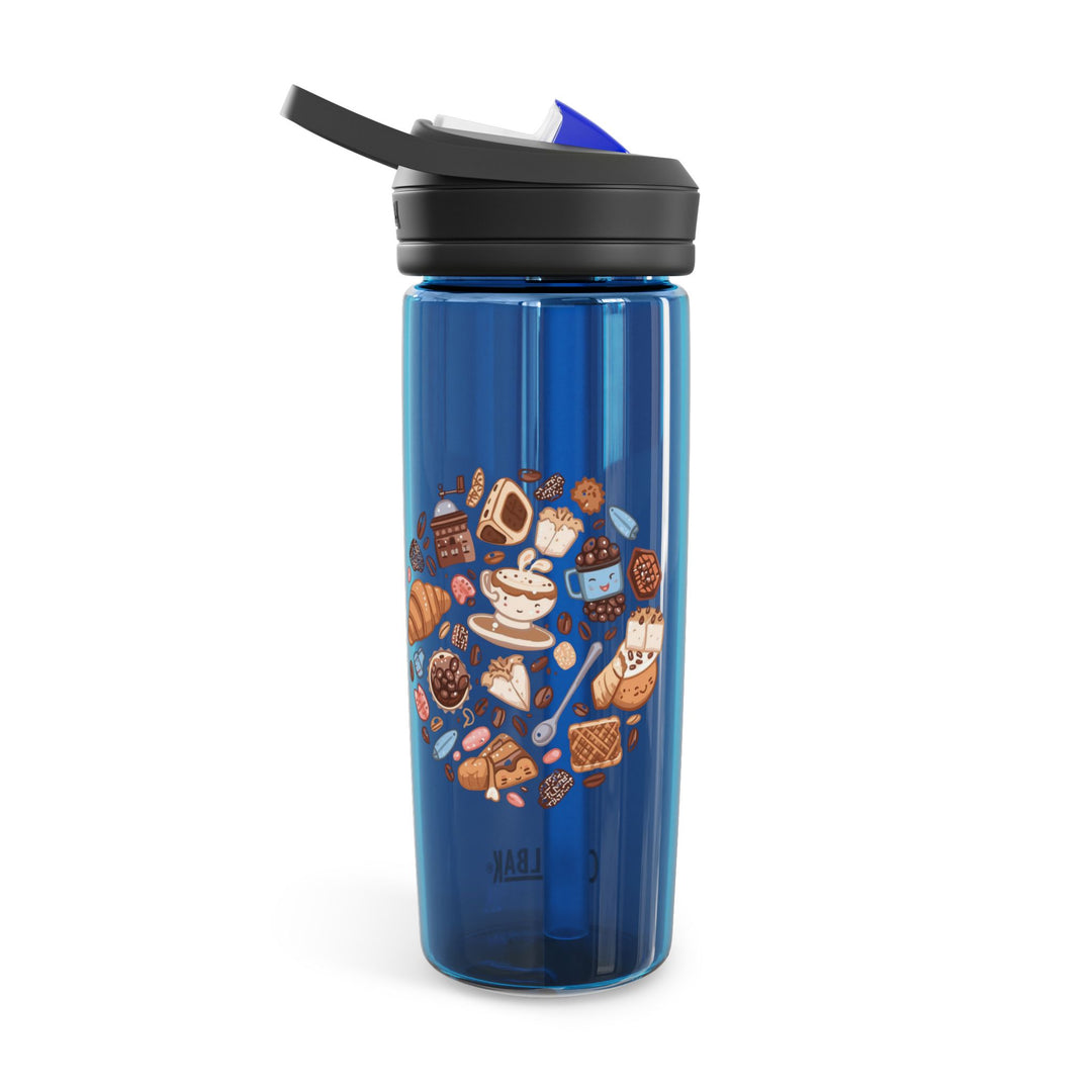 CamelBak Eddy 20oz/25oz Water Bottle – Cute Café Cartoon Design, Spill-Proof