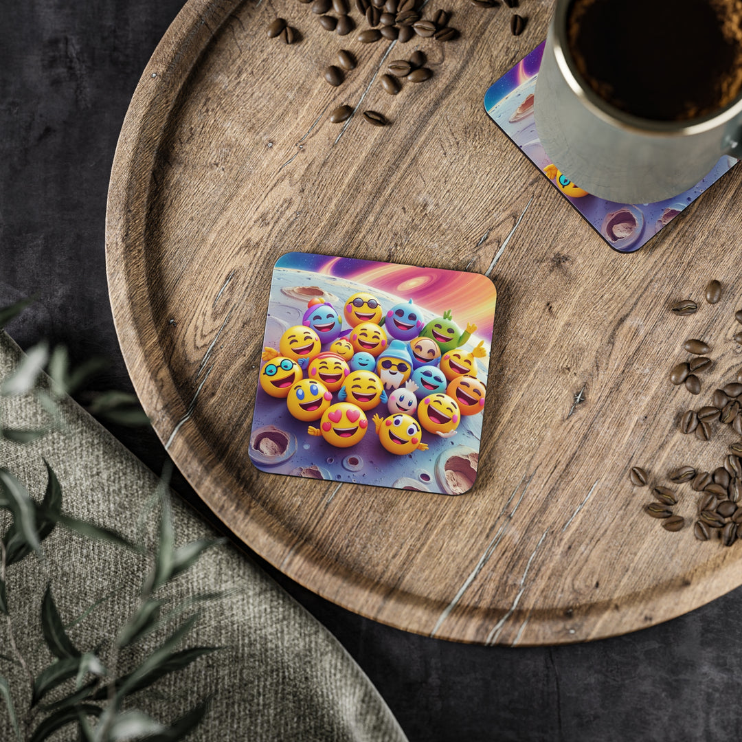 Space Emoji Fun Coasters – Vibrant, Durable, Stylish Drink Protection