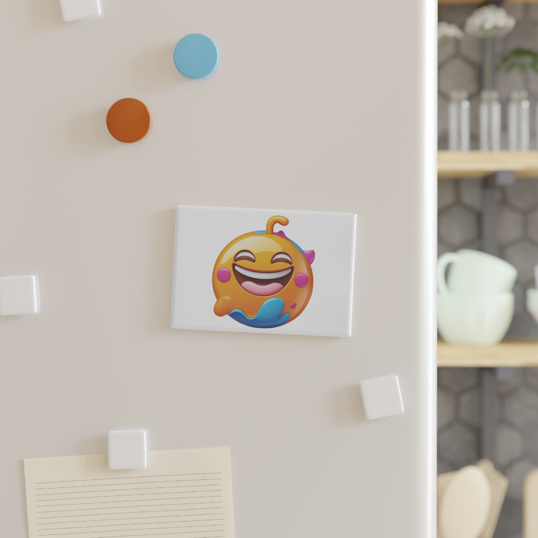 Playful Emoji Rectangle Button Magnet – Fun, Modern Fridge & Locker Decor