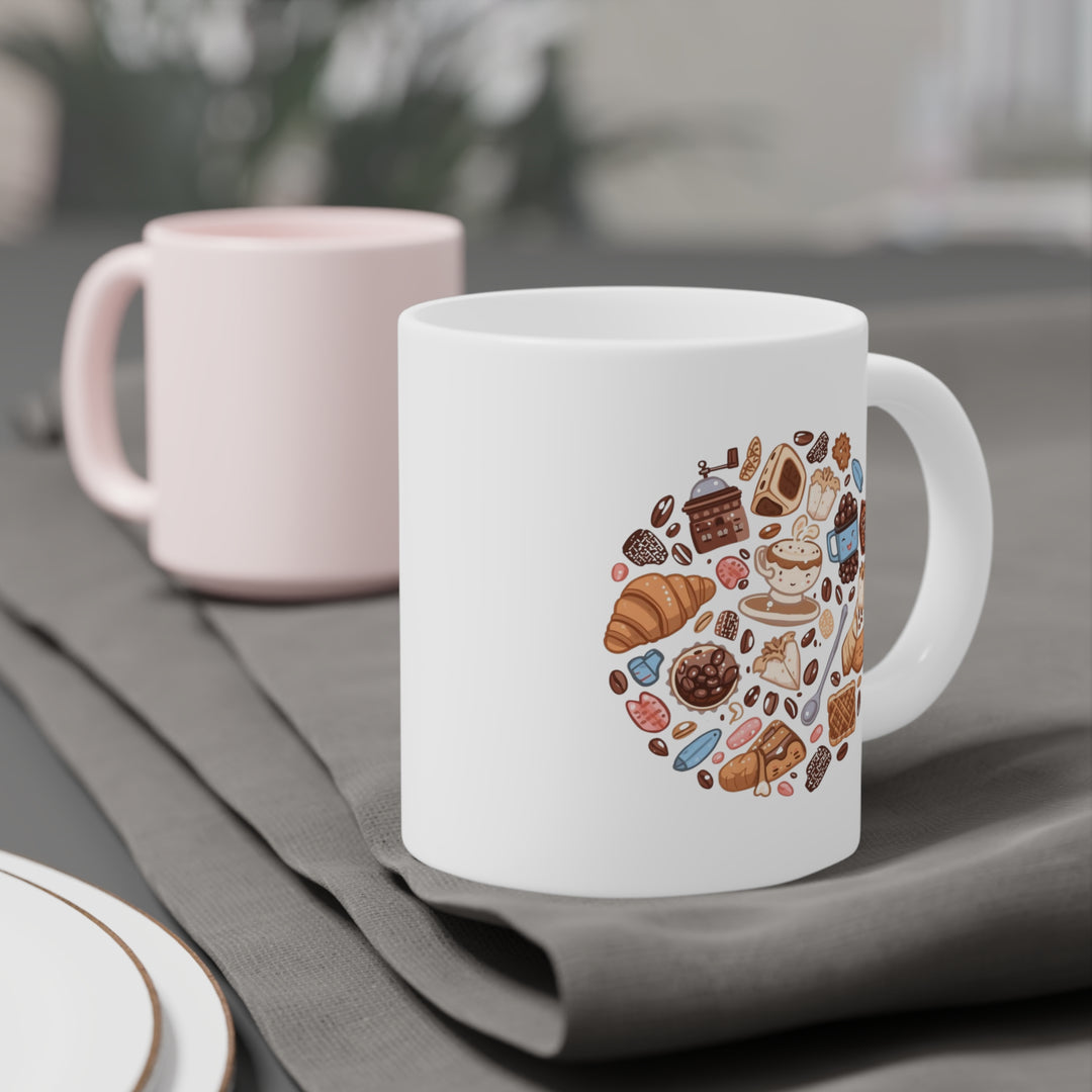 Personalized Cartoon Café Ceramic Mug – Custom 11oz/15oz/20oz Gift