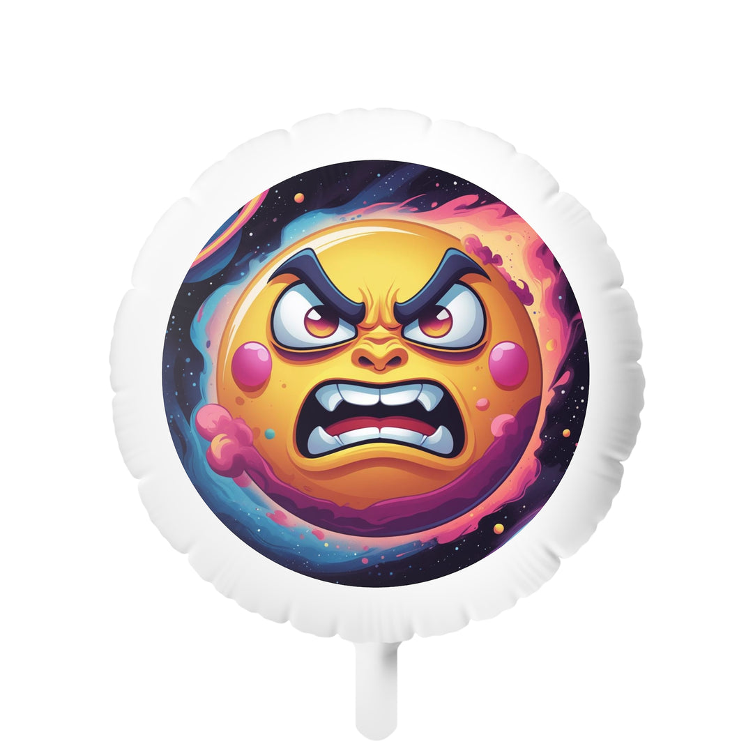 Custom Space-Themed Mylar Helium Balloon – Bold Angry Sun Party Decor