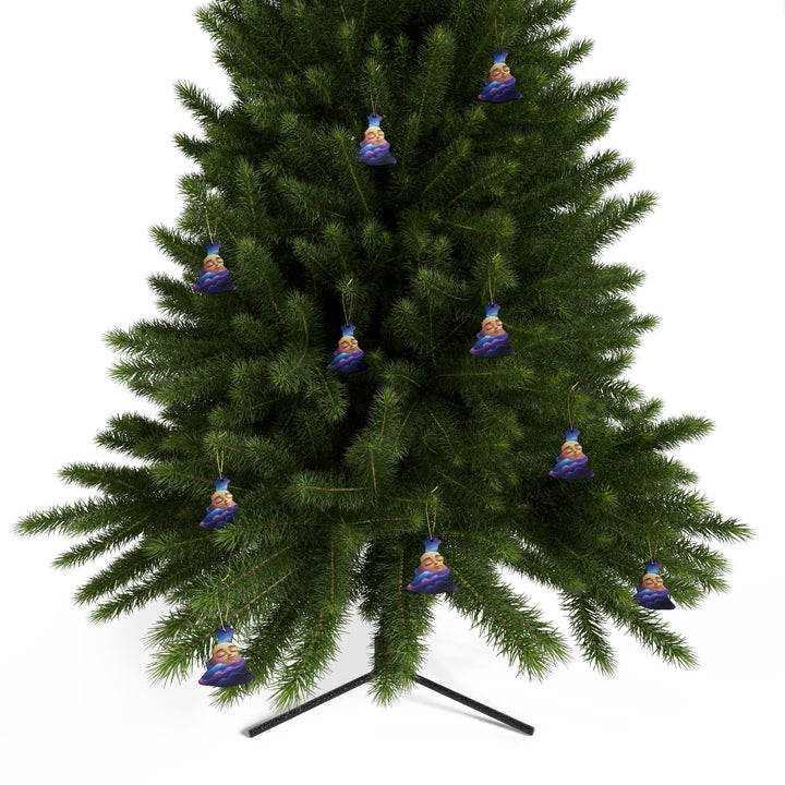 Personalized Galaxy Ceramic Ornaments – Custom Cute Moon Decor (1-20pcs)