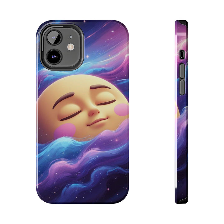 Tough Galaxy Moon Phone Case – Cute Space Design, Shockproof & Slim