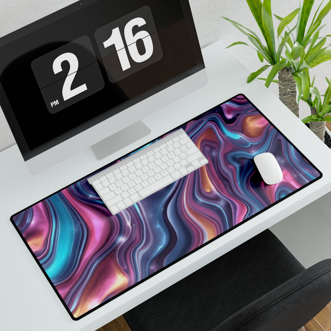 Premium Iridescent Abstract Desk Mat – Modern, Durable & Stylish Workspace