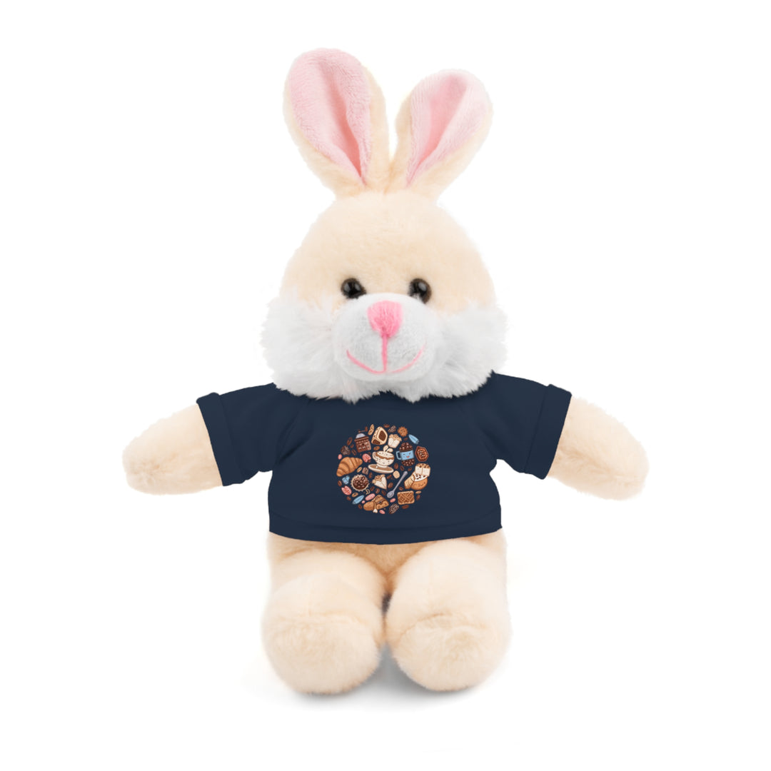 Custom Stuffed Animal w/ Coffee & Dessert Tee – Cute Plush Gift 8”