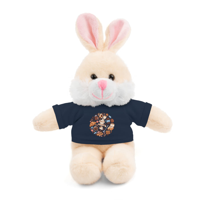 Custom Stuffed Animal w/ Coffee & Dessert Tee – Cute Plush Gift 8”