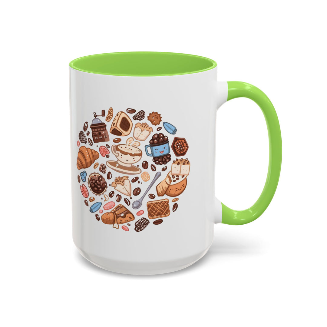 Colorful Cartoon Café Mugs 11oz/15oz – Playful Coffee & Dessert Art Cups