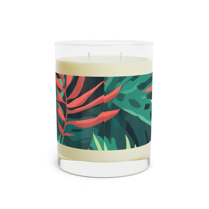 11oz Tropical Leaf Scented Candle – Luxe Soy, Jungle Vibes, Long Burn