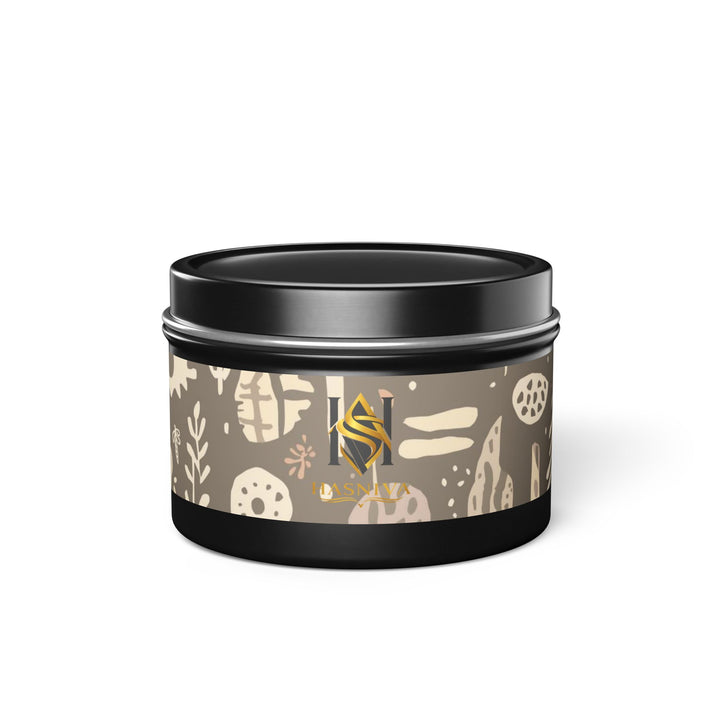 Handcrafted Boho Tin Candles – Custom Fragrance, Botanical Pattern, Gift-Ready