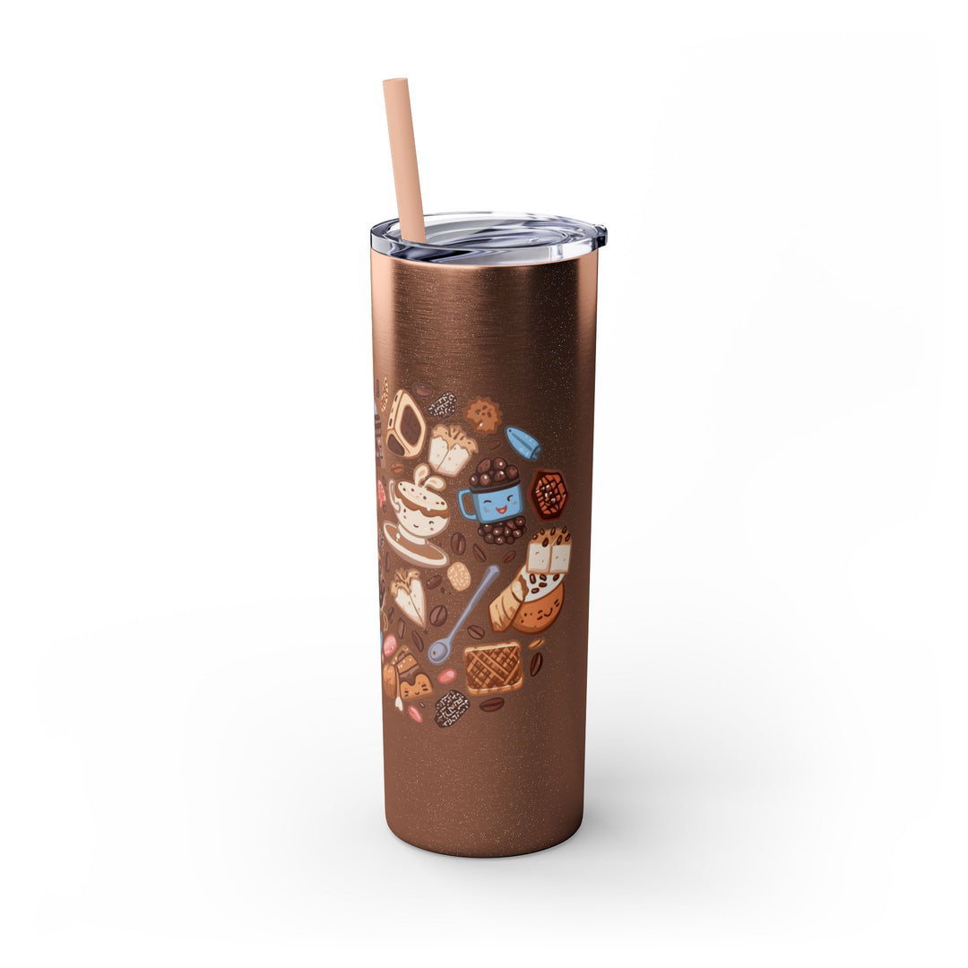 20oz Skinny Tumbler w/ Straw – Whimsical Café Desserts, Thermal, Stainless