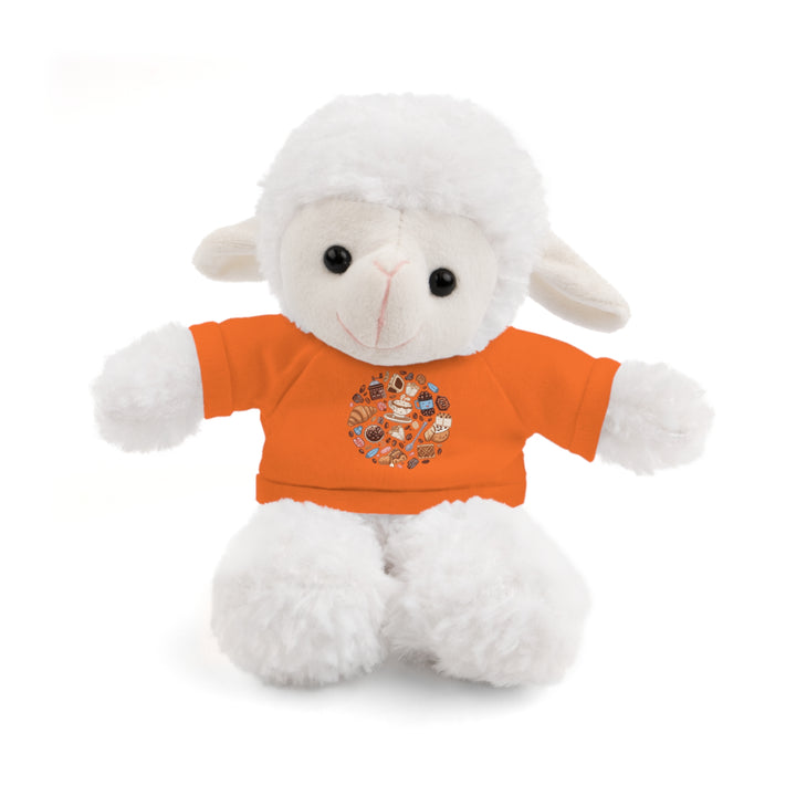 Custom Stuffed Animal w/ Coffee & Dessert Tee – Cute Plush Gift 8”