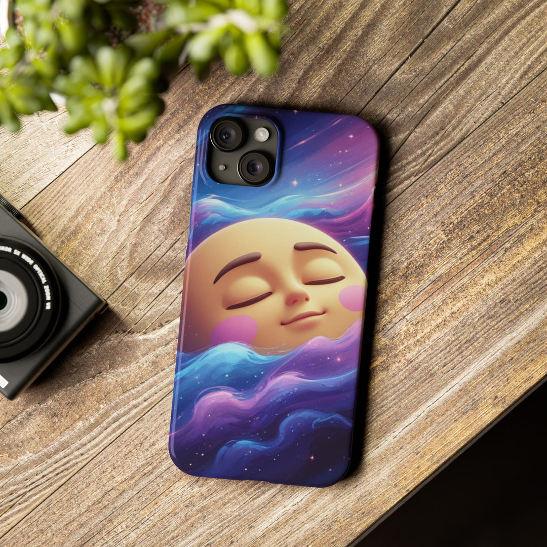 Galaxy Moon Slim Phone Case – Ultra-Thin, Cute Cosmic Style & Protection