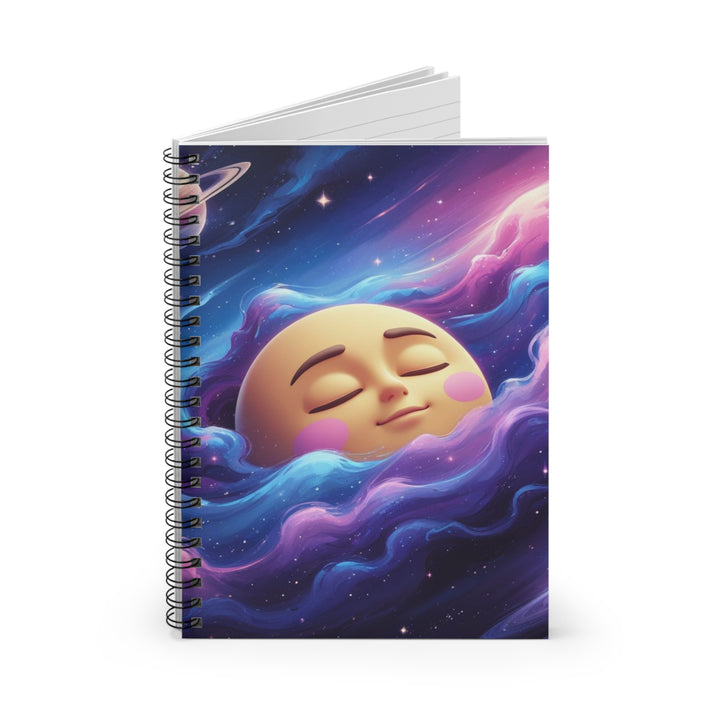Dreamy Galaxy Spiral Notebook – Ruled, Cute Moon & Stars, Premium Paper