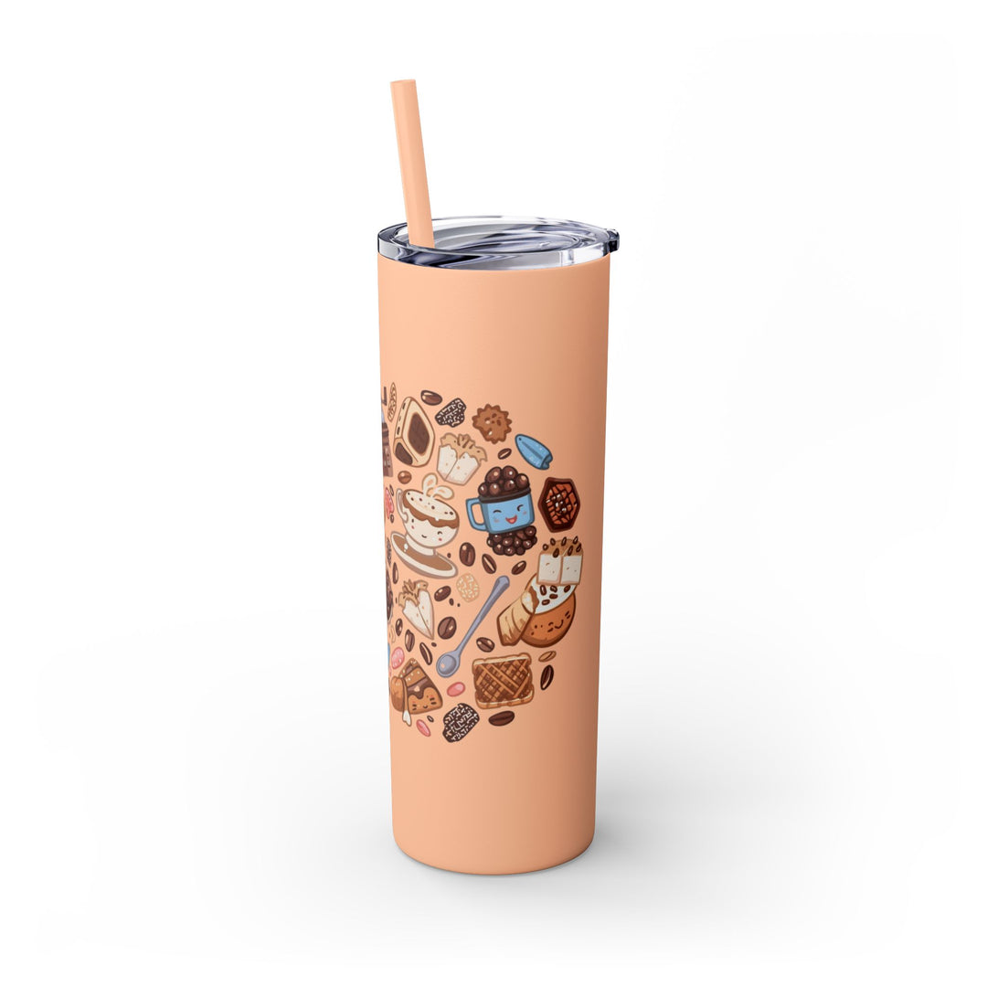 20oz Skinny Tumbler w/ Straw – Whimsical Café Desserts, Thermal, Stainless