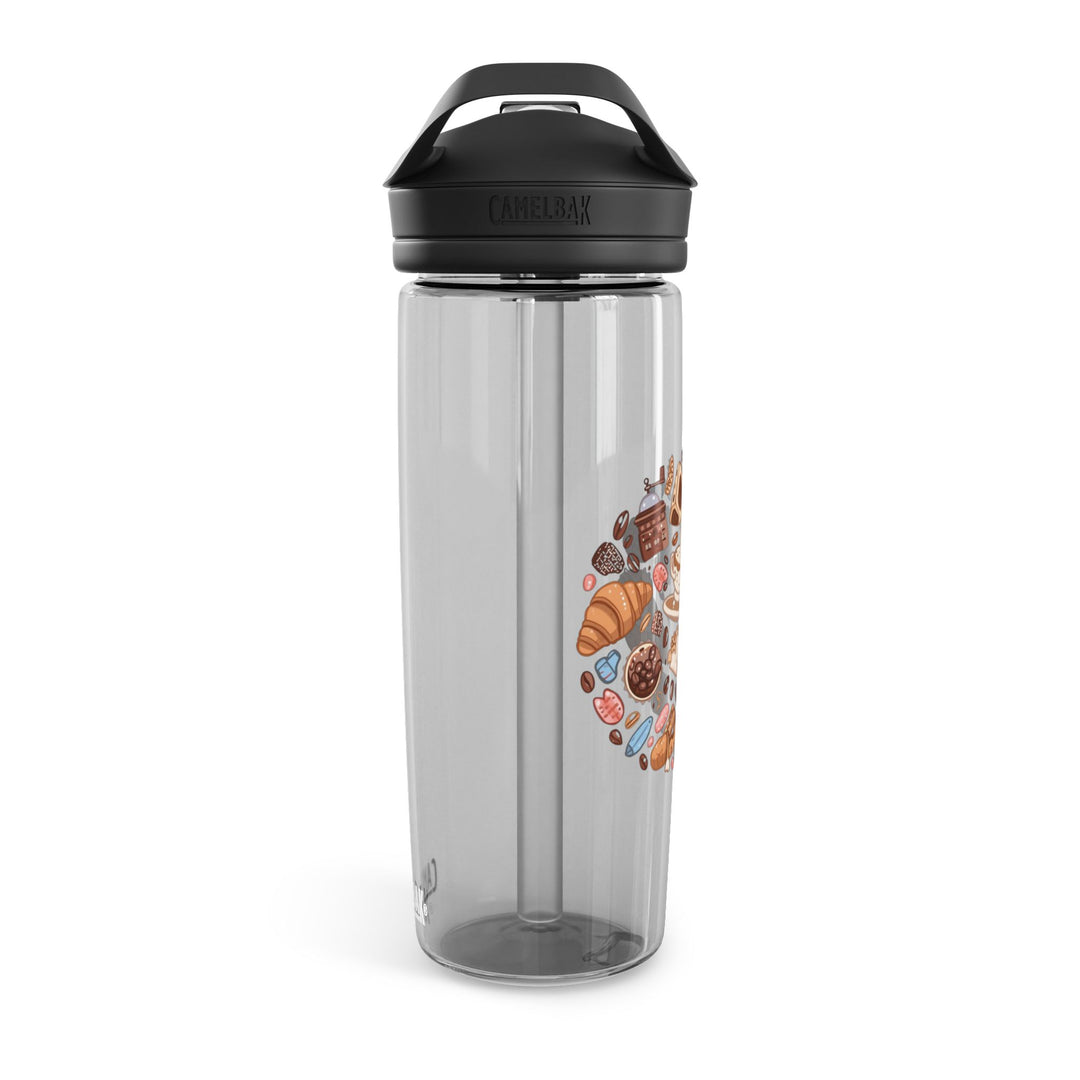 CamelBak Eddy 20oz/25oz Water Bottle – Cute Café Cartoon Design, Spill-Proof