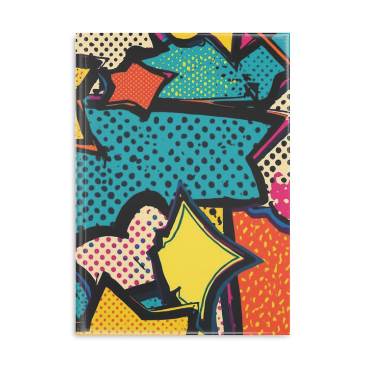 Hardcover Puffy Notebook – Retro Pop Art Comic Design, Customizable, 3 Sizes