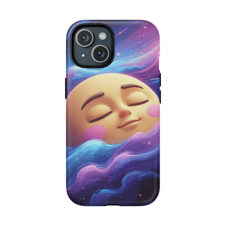 Tough Magnetic Galaxy Case – MagSafe Dual Layer, Cute Moon & Cosmic Vibes