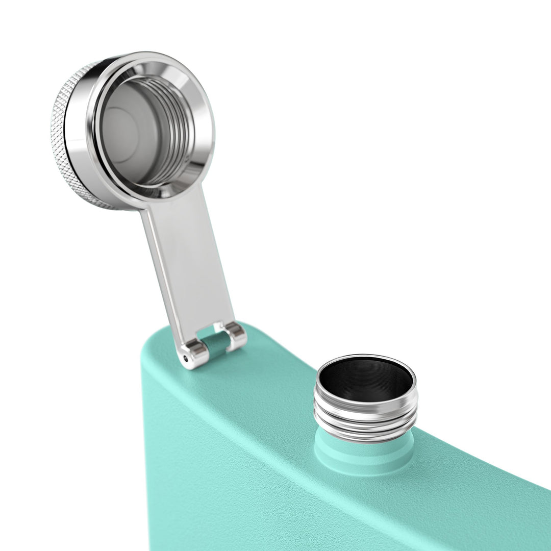 Coffee Beans Chic 6oz Stainless Steel Flask – Trendy, Insulated, Leak-Proof