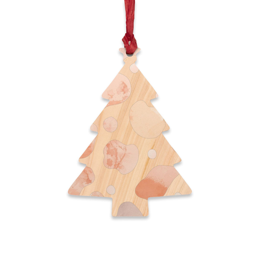 Handcrafted Wooden Ornaments – Modern Abstract Watercolor, Magnetic & Giftable