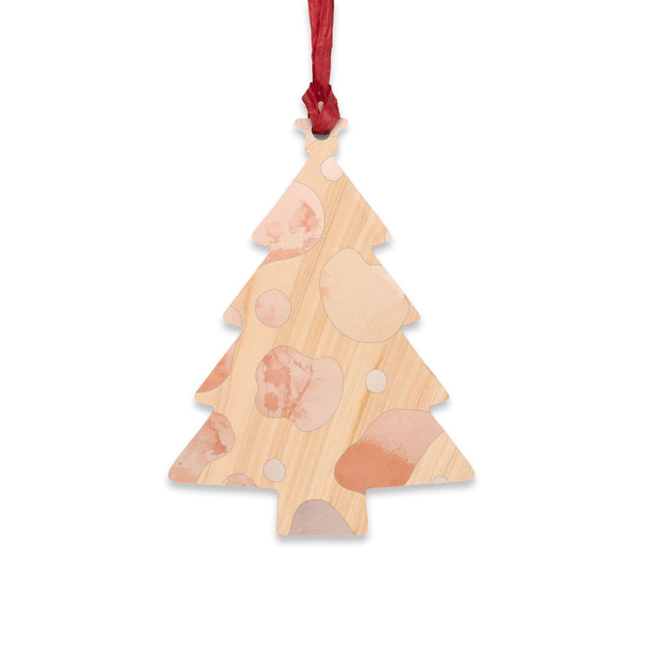 Handcrafted Wooden Ornaments – Modern Abstract Watercolor, Magnetic & Giftable