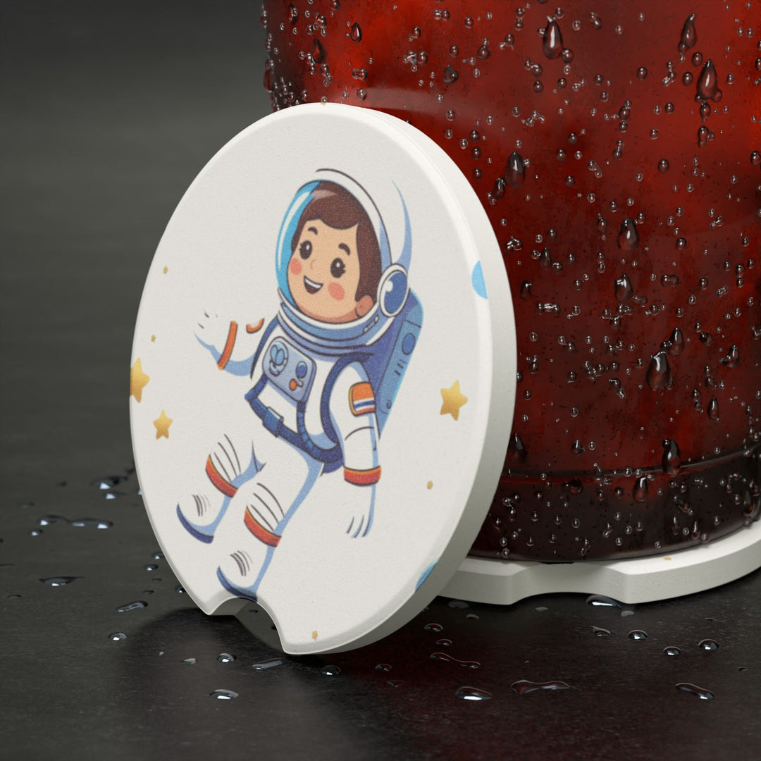 Soapstone Car Coaster – Cute Astronaut Space Design, Absorbent & Stylish