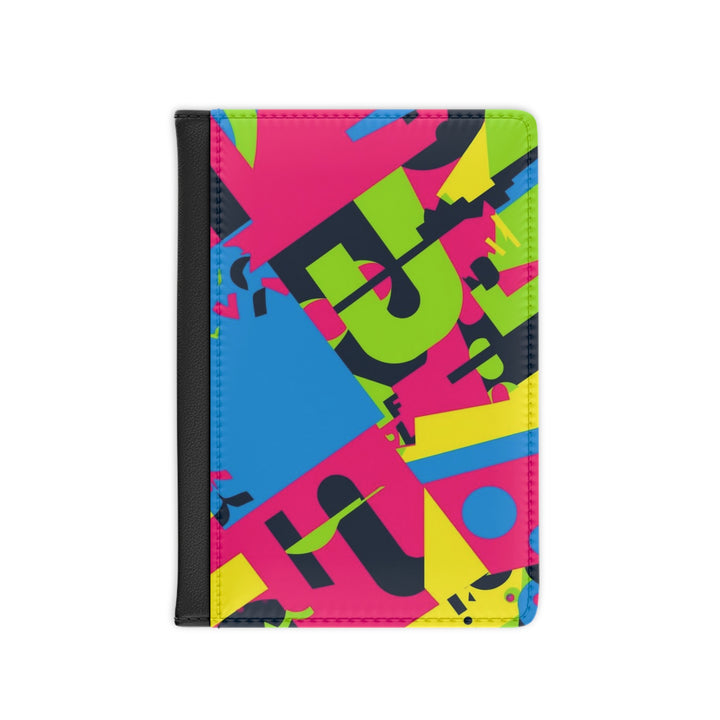 Trendy Neon Geometric Passport Cover – RFID Blocking, Custom & Durable