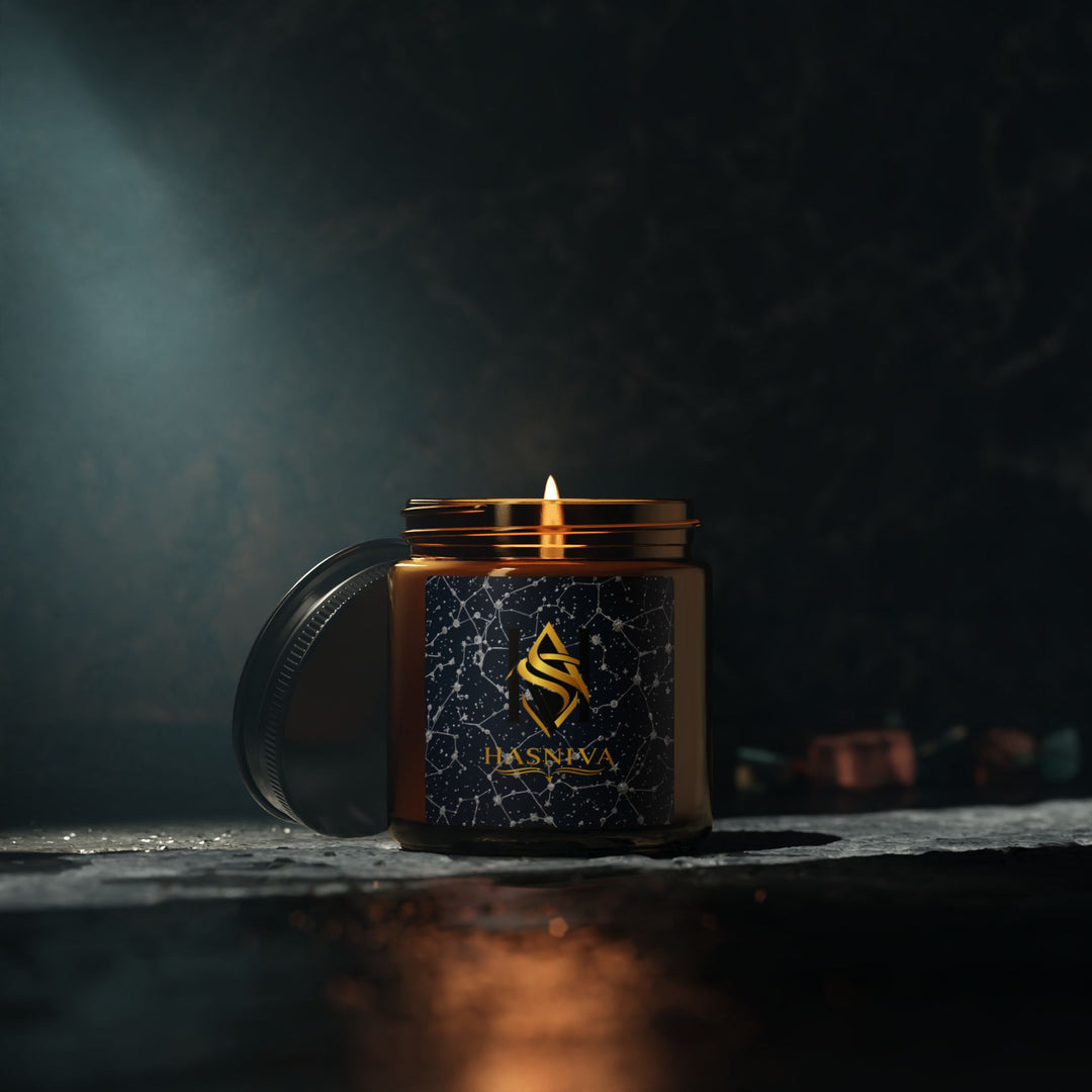 Celestial Amber Soy Candle – Starlit Constellation | 4oz & 9oz