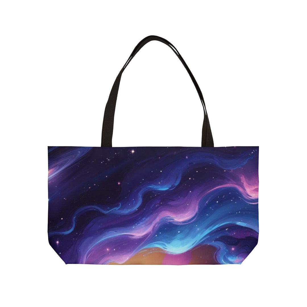 Personalized Galaxy Moon Weekender Tote Bag – Cute Space Travel Carryall
