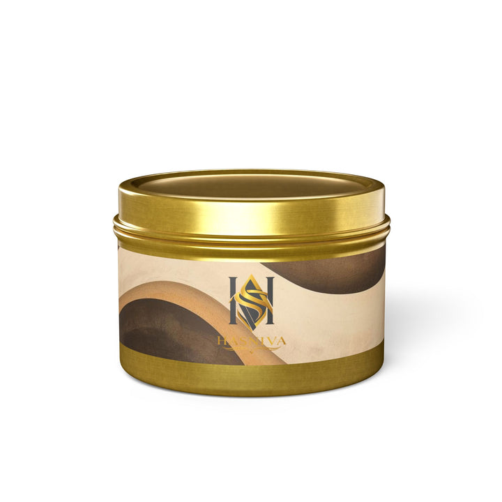 Handcrafted Abstract Wave Tin Candle – Cozy Mid-Century Modern Decor Gift
