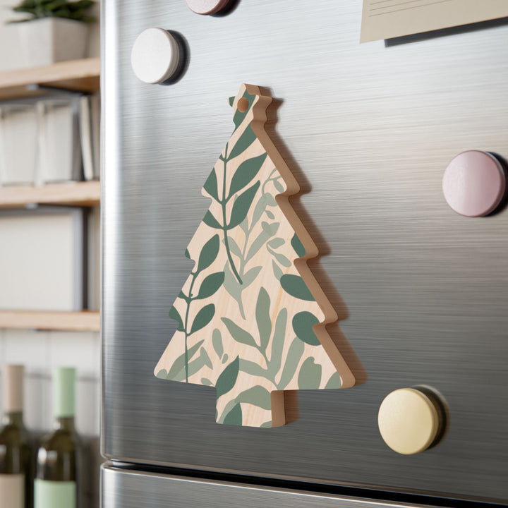 Handcrafted Wooden Ornaments – Modern Botanical Nature-Inspired Décor