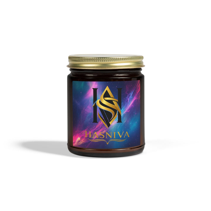 Cosmic Neon Scented Candles – Hand-Poured Coconut Apricot Wax, 4oz/9oz