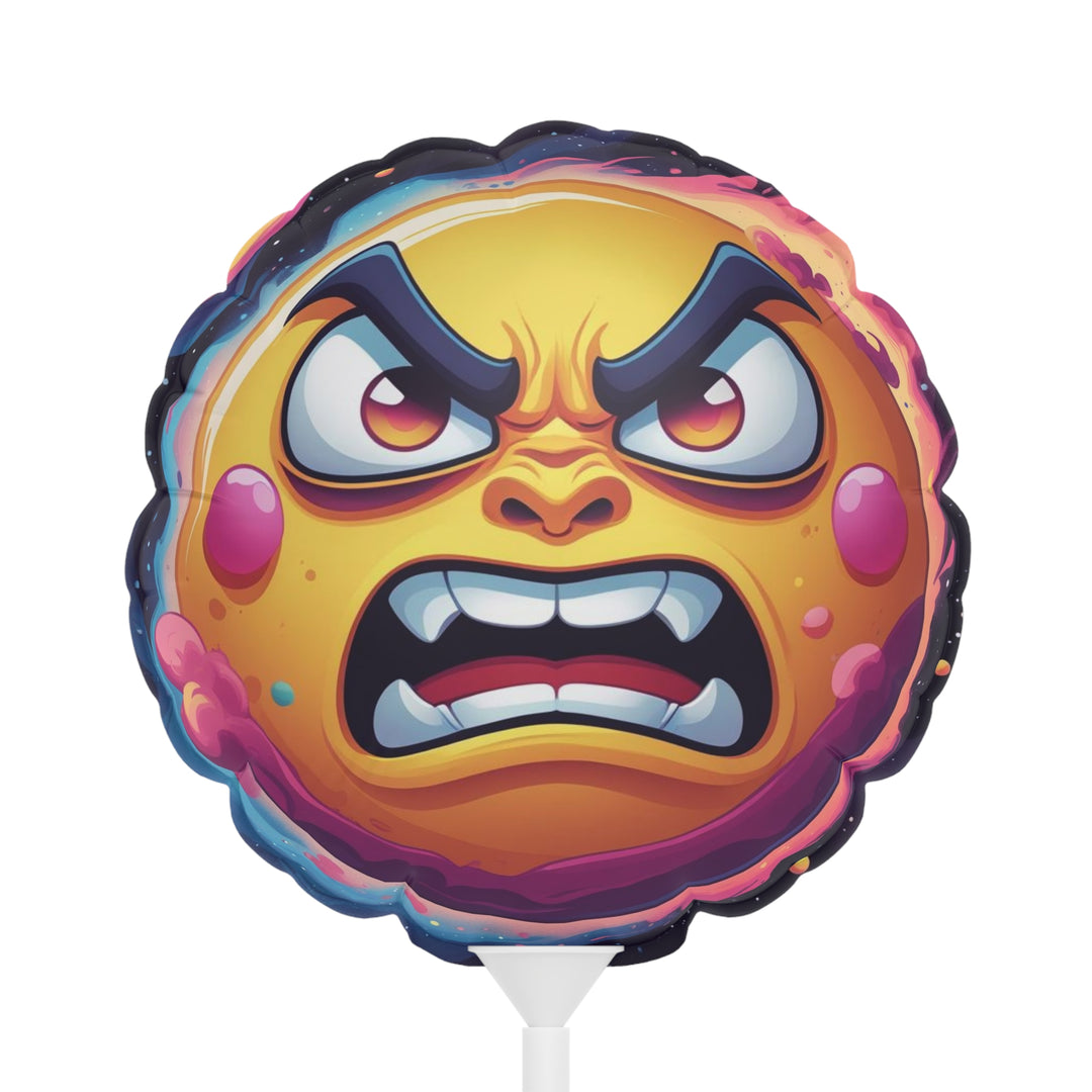 6” Space-Themed Round & Heart Balloons – Bold Angry Sun Cosmic Party Decor