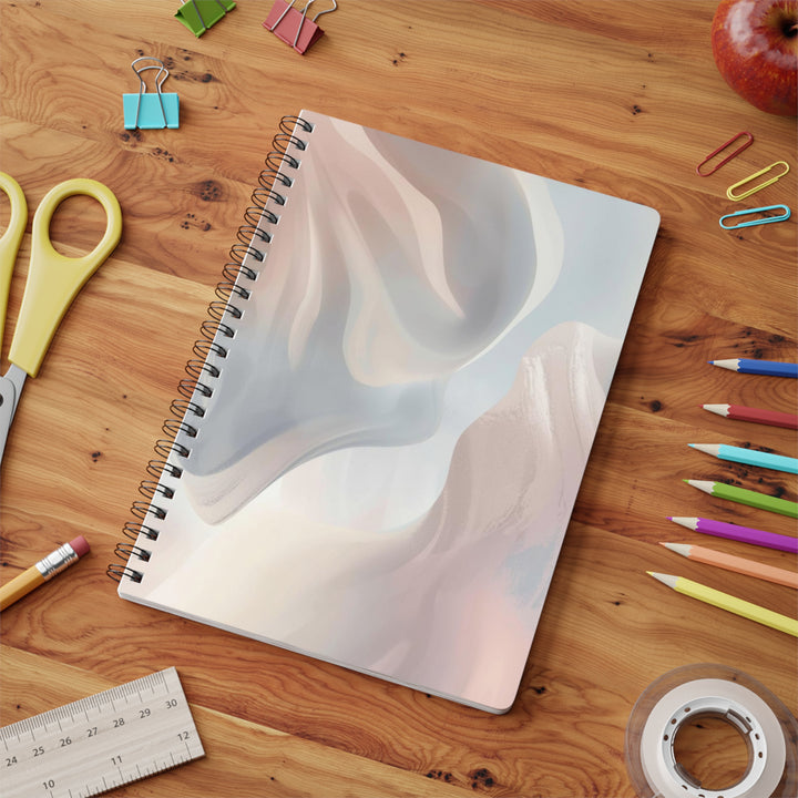 Wirobound A5 Softcover Notebook – Minimalist Pastel Abstract, Luxe & Trendy