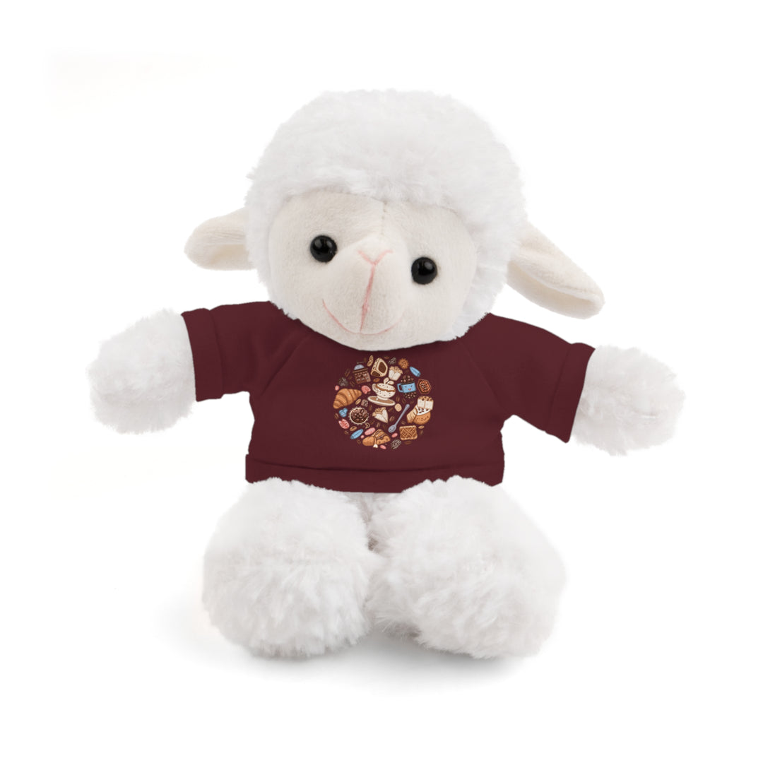 Custom Stuffed Animal w/ Coffee & Dessert Tee – Cute Plush Gift 8”