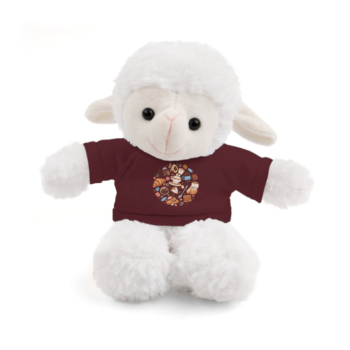 Custom Stuffed Animal w/ Coffee & Dessert Tee – Cute Plush Gift 8”