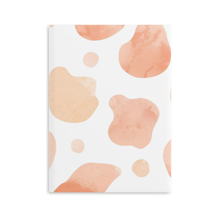 Hardcover Puffy Notebook – Plush, Abstract Watercolor, Customizable, Trendy