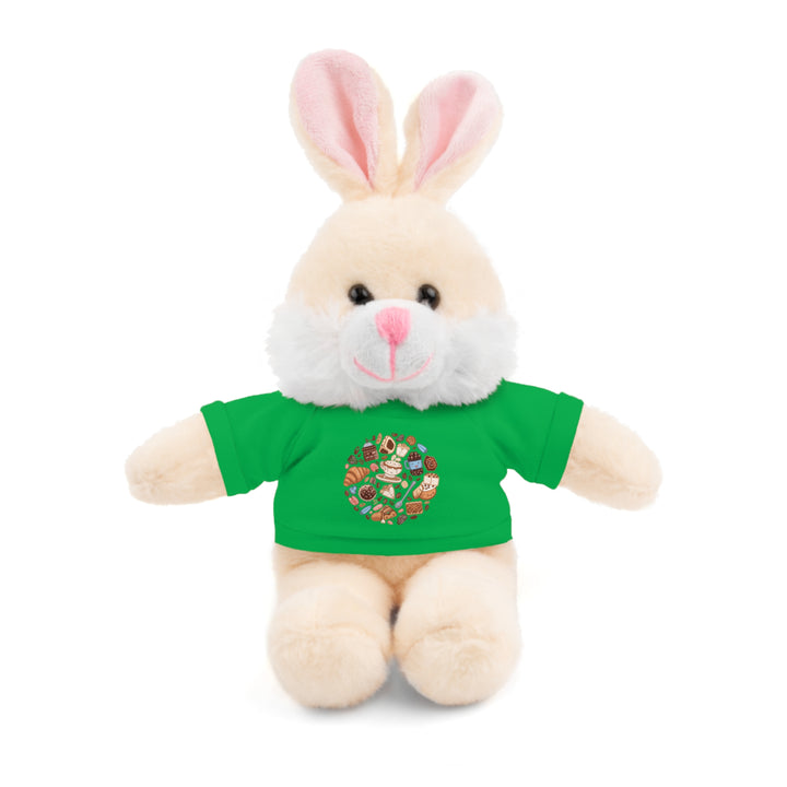 Custom Stuffed Animal w/ Coffee & Dessert Tee – Cute Plush Gift 8”