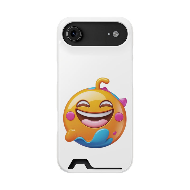 Emoji Smiley Card Holder Phone Case – Fun, Slim & MagSafe Compatible
