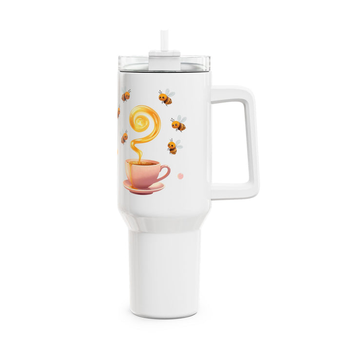40oz Custom Bee Honey Teacup Tumbler – Cute Insulated, Spill-Proof Mug