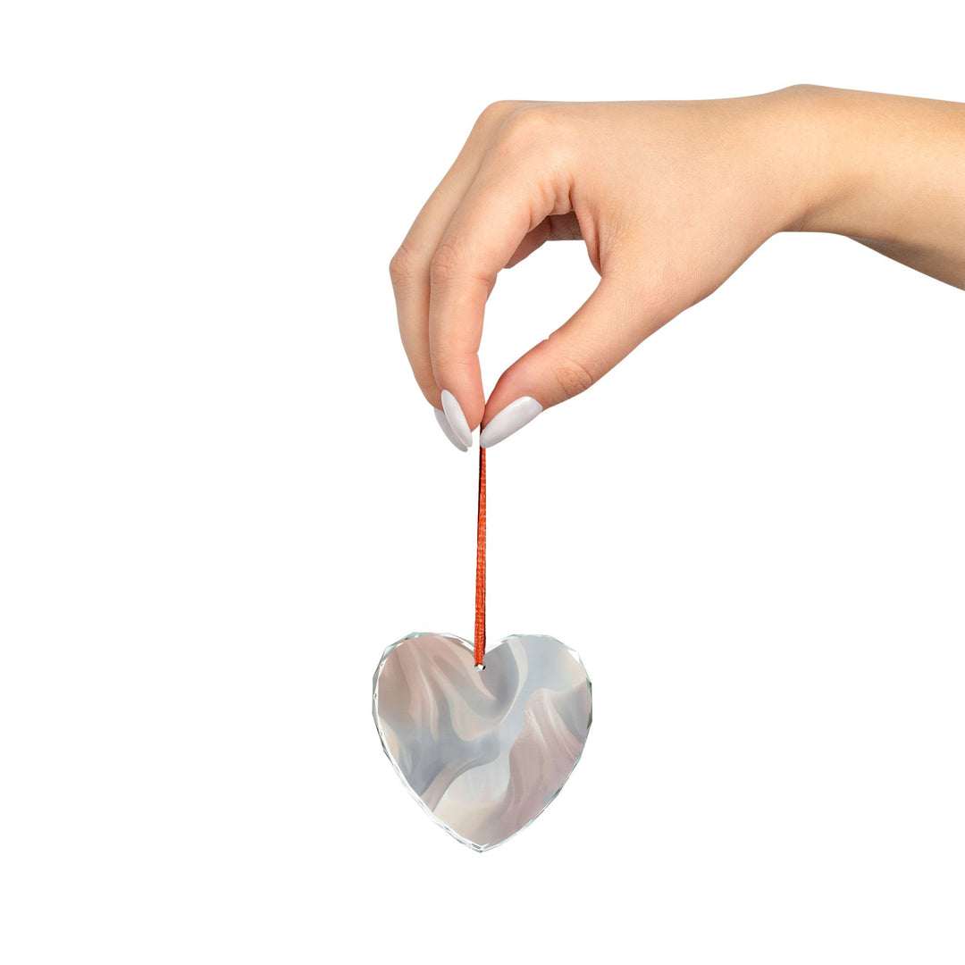 Crystal Glass Ornament – Modern Pastel Abstract, Elegant Gift & Decor