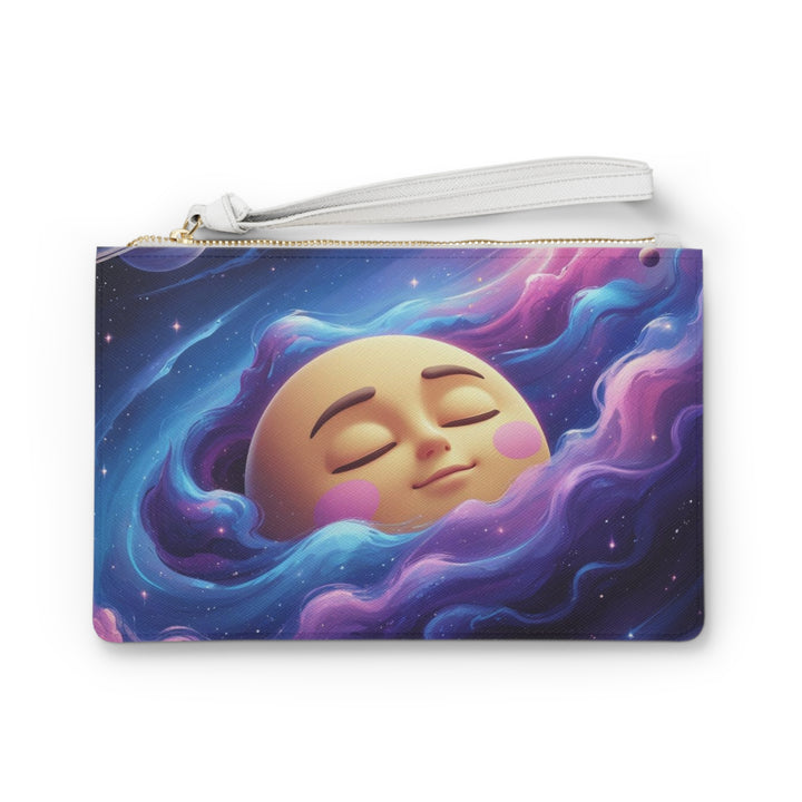 Celestial Galaxy Moon Clutch Bag – Vegan Leather, Space Fantasy Purse