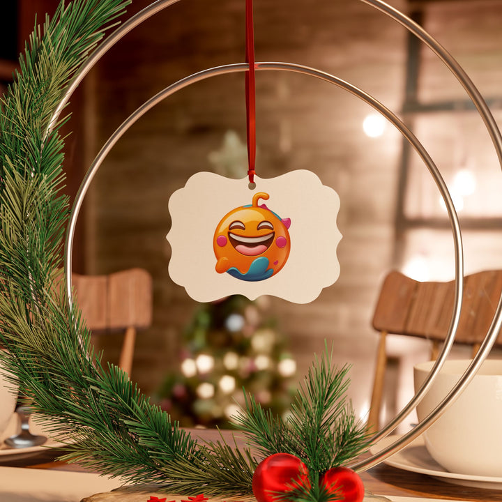 Custom Aluminum Ornaments – Fun Emoji Design, Personalized Gift Sets
