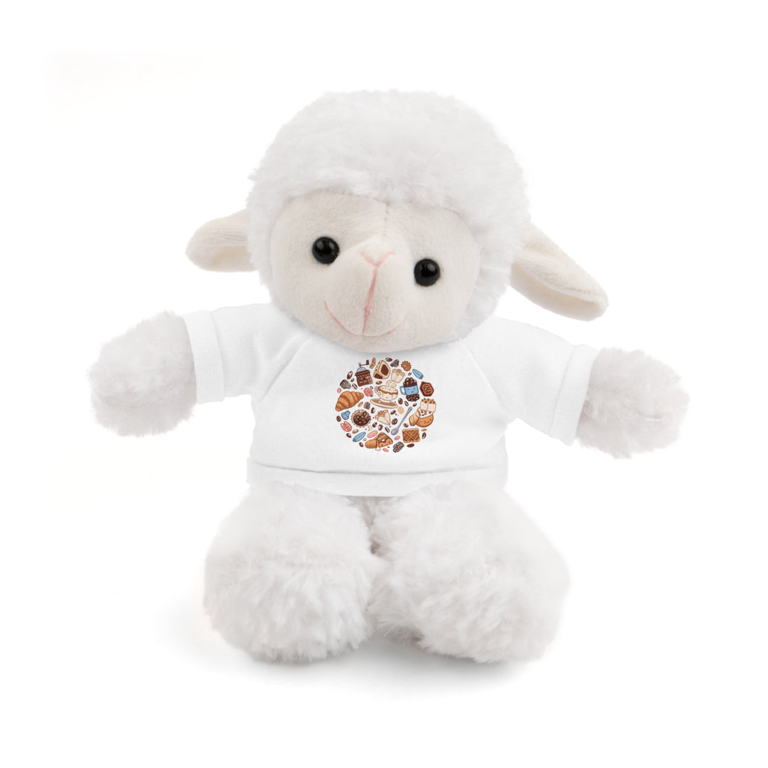 Custom Stuffed Animal w/ Coffee & Dessert Tee – Cute Plush Gift 8”